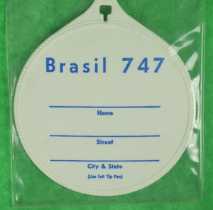Pair of Pan Am Brasil 747 c1960s Luggage Tags (New/ in Plastic Sleeve!)