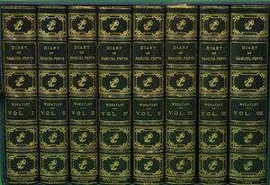 "Diary Of Samuel Pepys w/ Bayntun Deluxe Slipcase (8) Vol Set" 1904 WHEATLEY, H.B.