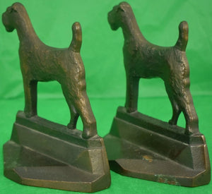 Pair of 'PAL' c1929 Bronze Terrier Bookends