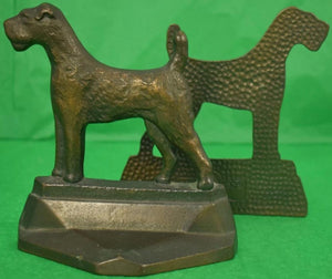 Pair of 'PAL' c1929 Bronze Terrier Bookends