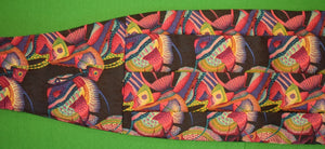 Pleated Cummerbund & Matching Pre Tied Bowtie w/ Tropical Fish Print