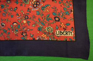 "Liberty of London Floral Rose Print Silk Scarf"