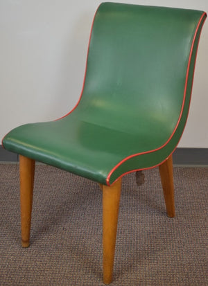 Fab Pair of Gucci Red & Green Upholstered Palm Beach Salon Side Chairs