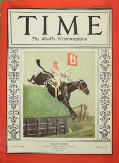 Paul Desmond Brown 'Billy Barton' Aintree Grand National 1929 for Time Magazine