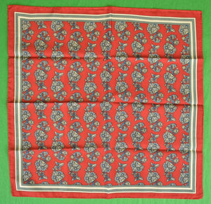 "Brooks Brothers Red Paisley Italian Silk Pocket Square" (SOLD)