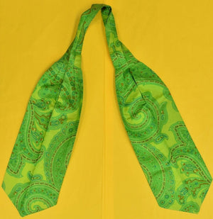 Gent's Lime Green Maus & Hoffman Palm Beach Paisley Silk Cravat