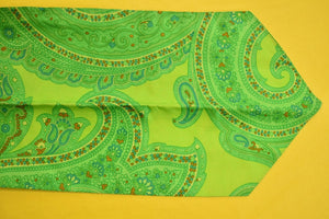 Gent's Lime Green Maus & Hoffman Palm Beach Paisley Silk Cravat