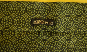Hermes of Paris Olive Foulard Silk Cravat