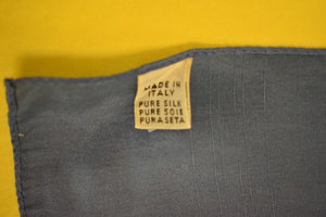Slate Blue Silk Pocket Square Made in Italy