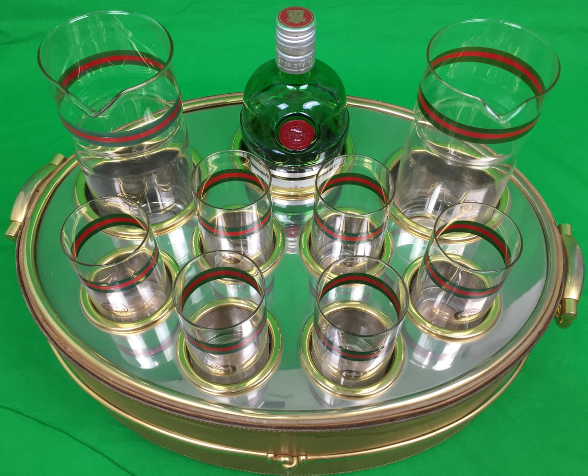 "Gucci Of Italy c1960s 9pc Barware Serving Set" (SOLD)