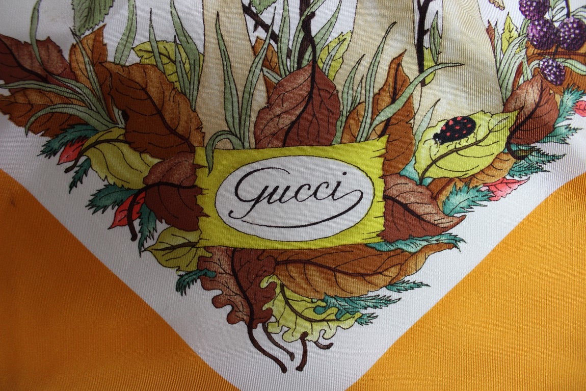 Tattoos Inspired By Vintage Botanical Gucci Scarves