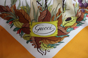 Gucci Botanical 'Mushroom' Theme Silk Scarf (SOLD)