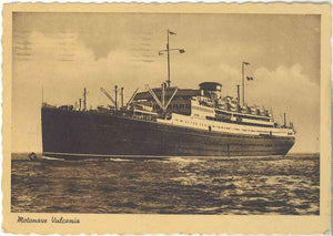 Motonave "Vulcania" 1933 Menu Pamphlet