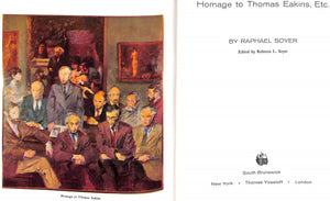 "Homage To Thomas Eakins, Etc." 1966 SOYER, Raphael (INSCRIBED w/ Drawing)