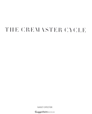 "Matthew Barney: The Cremaster Cycle" 2002 SPECTOR, Nancy
