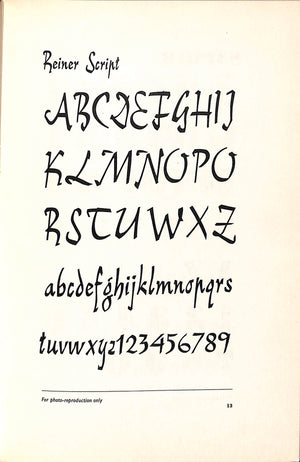 "The Second Supplement To A Book Of Typefaces" 1959