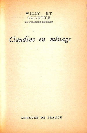 "Claudine En Menage" 1964 Willy et Colette