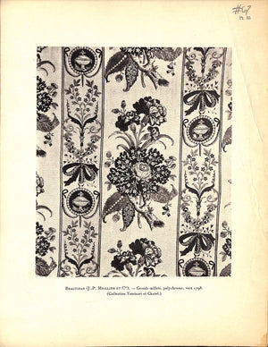 "Histoire De La Manufacture De Jouy Et De La Toile Imprimee Au XVIII Siecle" 1928 CLOUZOT, Henri