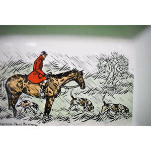 'Checked' Fox-Hunter c1962 Ceramic Tray by Paul Brown (SOLD)