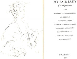 "My Fair Lady" 1959 LERNER, Alan Jay/ BEATON, Cecil (INSCRIBED)