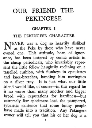 "Our Friend The Pekingese" 1933 JOHNS, Rowland [edited by]