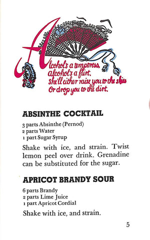 "The ABC Of Cocktails" 1962 MCCREA, Ruth [decorations by]