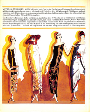 "Metropolen Machen Mode Haute Couture Der Zwanziger Jahre" 1977 MUNDT, Barbara