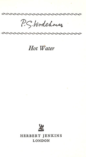 "Hot Water" 1956 WODEHOUSE, P.G.