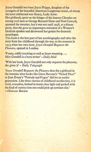 "Joyce Grenfell Requests The Pleasure" 1977 GRENFELL, Joyce (INSCRIBED)