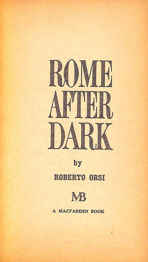 "Rome After Dark" 1962 ORSI, Roberto