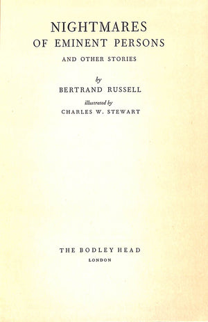 "Nightmares Of Eminent Persons" 1954 RUSSELL, Bertrand