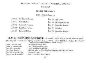 Boston Yacht Club 1969 Annual