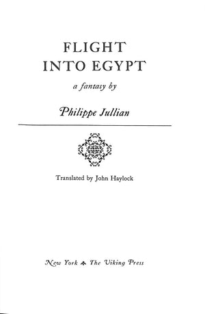 "Flight Into Egypt" 1970 JULLIAN, Philippe