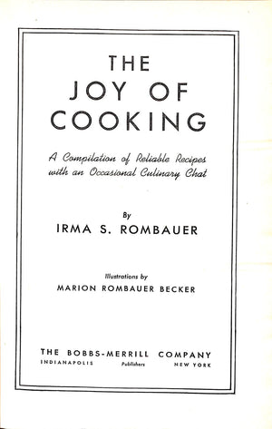 "The Joy Of Cooking" 1946 ROMBAUER, Irma S.