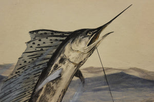 "Leaping Swordfish" Watercolor