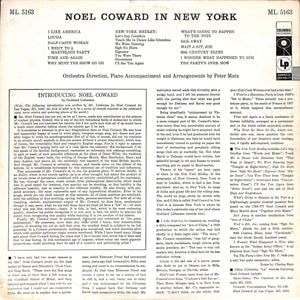 "Noel Coward In New York" 1959 COWARD, Noel