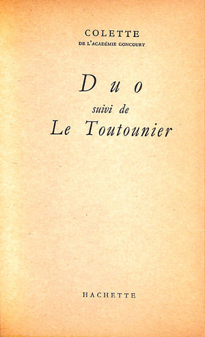 "Duo Suivi De Le Toutounier" 1963 Colette