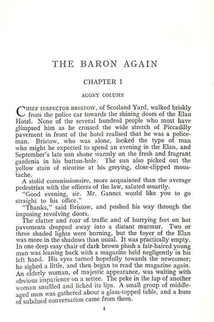 "The Baron Again" 1938 Anthony Morton [John Creasey]