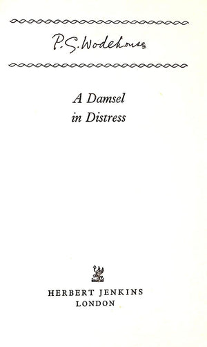 "A Damsel In Distress" 1956 WODEHOUSE, P.G.