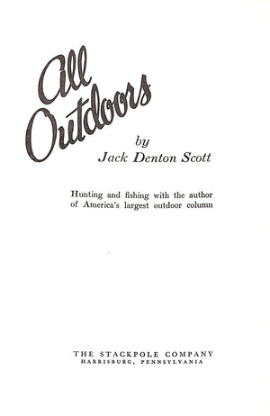 "All Outdoors" 1956 SCOTT, Jack Denton