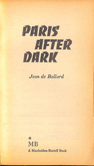 "Paris After Dark" 1966 BALLARD, Jean de