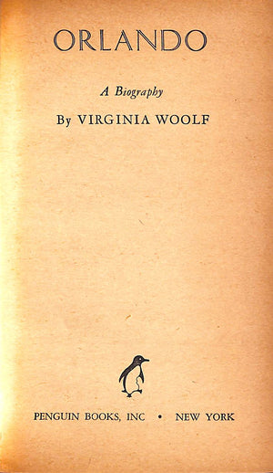 "Orlando A Biography" 1946 WOOLF, Virginia (SOLD)