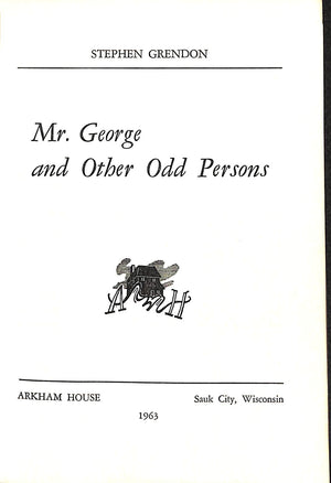 "Mr. George And Other Odd Persons" 1963