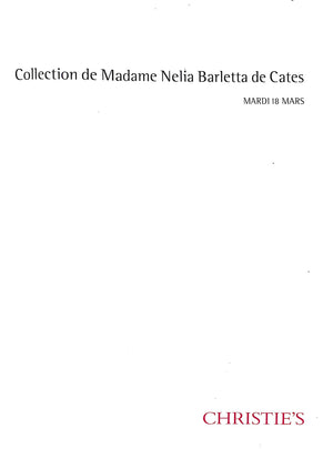"Collection De Madame Nelia Barletta De Cates" 2003 Christie's Paris