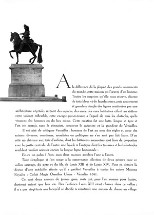 "Versailles: PATRIMOINE NATIONAL / TEMOIN D'ART ET DE GRANDEUR / HAUT LIEU DE FRANCE / MIROIR DU GRAND SIECLE" 1953