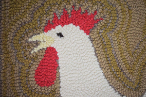 Rooster Cock Hand-Hooked Area Rug (SOLD)