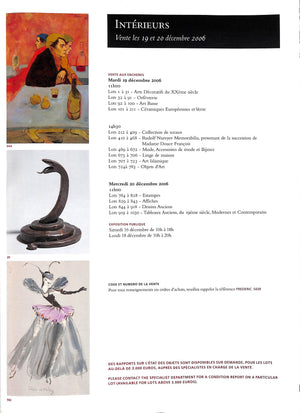 Interieurs Featuring Rudolf Nureyev Memorabilia- 19 Et 20 Decembre 2006 Christie's