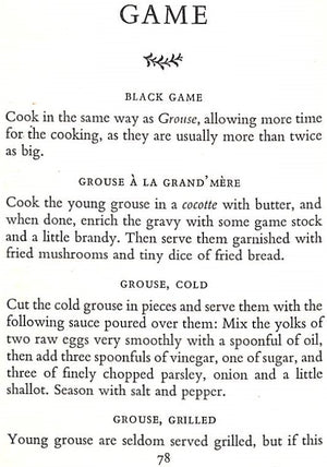 "Good Poultry And Game Dishes: With A Note On The Cooking Of Wildfowl" 1953 HEATH, Ambrose