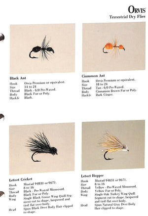 "Index Of Orvis Fly Patterns" 1978 HARDER, John