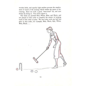 "Croquet Rules And Strategy For Home Play" 1957 BROWN, Paul